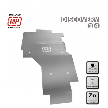 Osłona HD skrzyni biegów i reduktora do Land Rover Discovery III, Discovery IV cynkowana mp4x4.pl