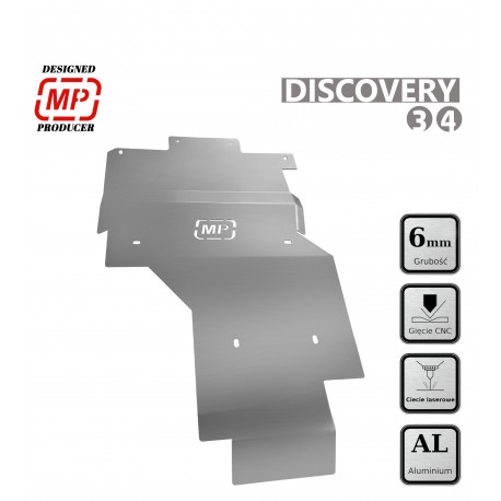 Osłona HD skrzyni biegów i reduktora do Land Rover Discovery III, Discovery IV aluminiowa mp4x4.pl