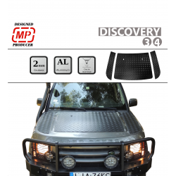Nakładka z aluminiowej blachy ryflowanej na maskę Land Rover Discovery mp4x4.pl
