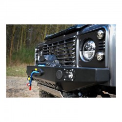 Zderzak przedni HD2 z światłami i osłonkami świateł  do Land Rover Defender - wersja do aut z wysuniętą atrapą chłodnicy