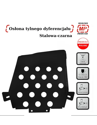 Osłona tylnego dyferencjału do Land Rover Discovery III, Discovery IV czarna mp4x4.pl 2