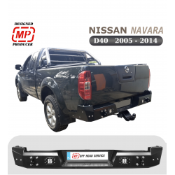 Zderzak tylny HD długie boki stalowy dedykowany do Nissan Navara D40 2005-2014