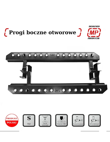 Progi boczne otworowe do Toyota Land Cruiser 120 mp4x4.pl rock sliders 2